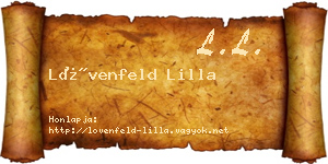 Lövenfeld Lilla névjegykártya